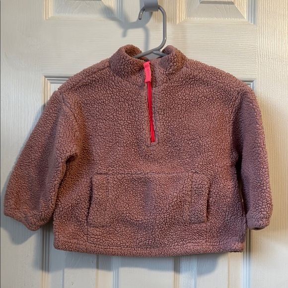Baby Gap Cozy Kids' Fleece Pullover - Pink (mauve) half zipper - Picture 1 of 10